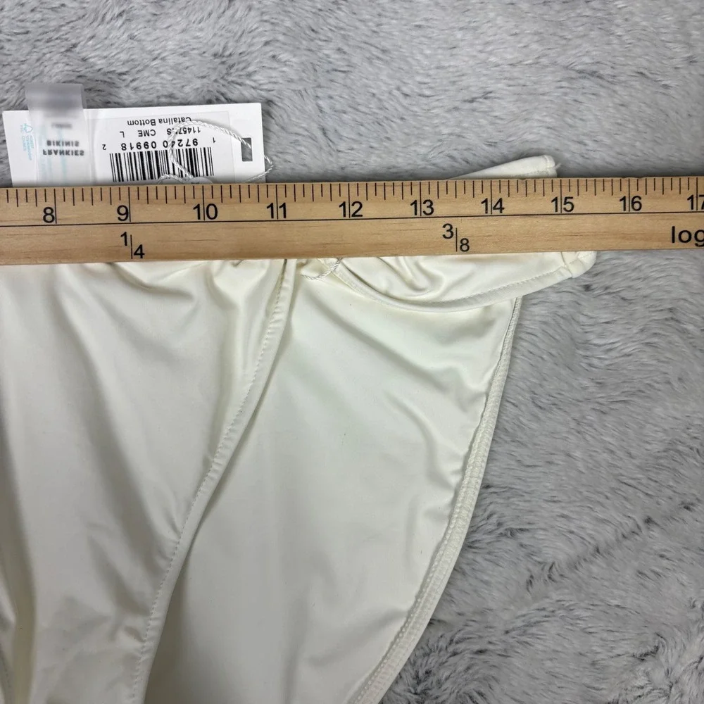 NEW Frankie's Bikinis Catalina Bottom Full‎ Coverage Sunrose Ivory